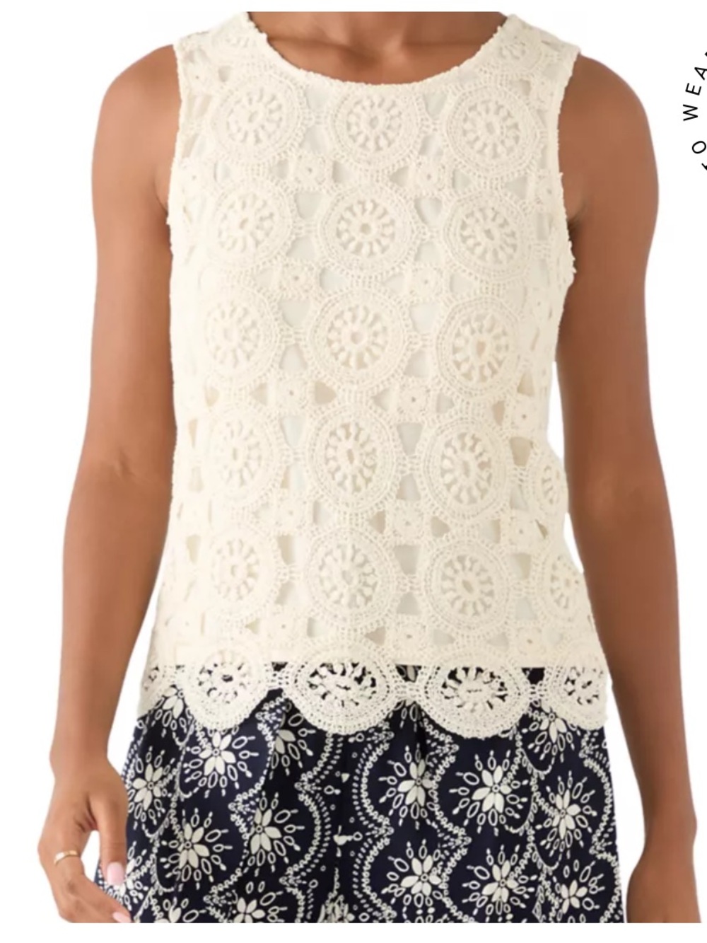 Vince Camuto Crochet Tank size Large